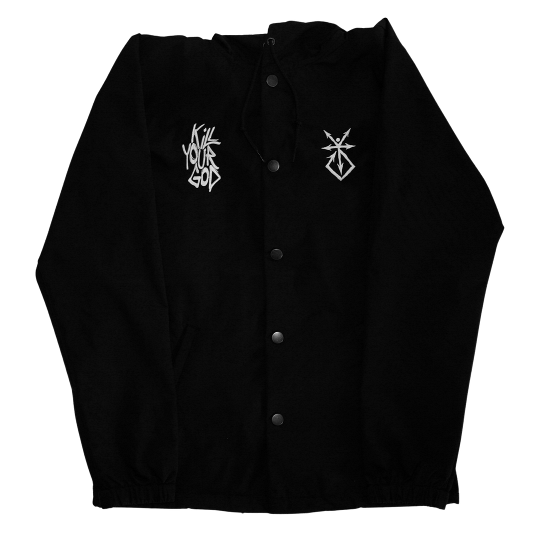 AHRIMANIC TECHNOLOGY II GLOW IN THE DARK EMBROIDERED HOODED WINDBREAKER - Kill Your God