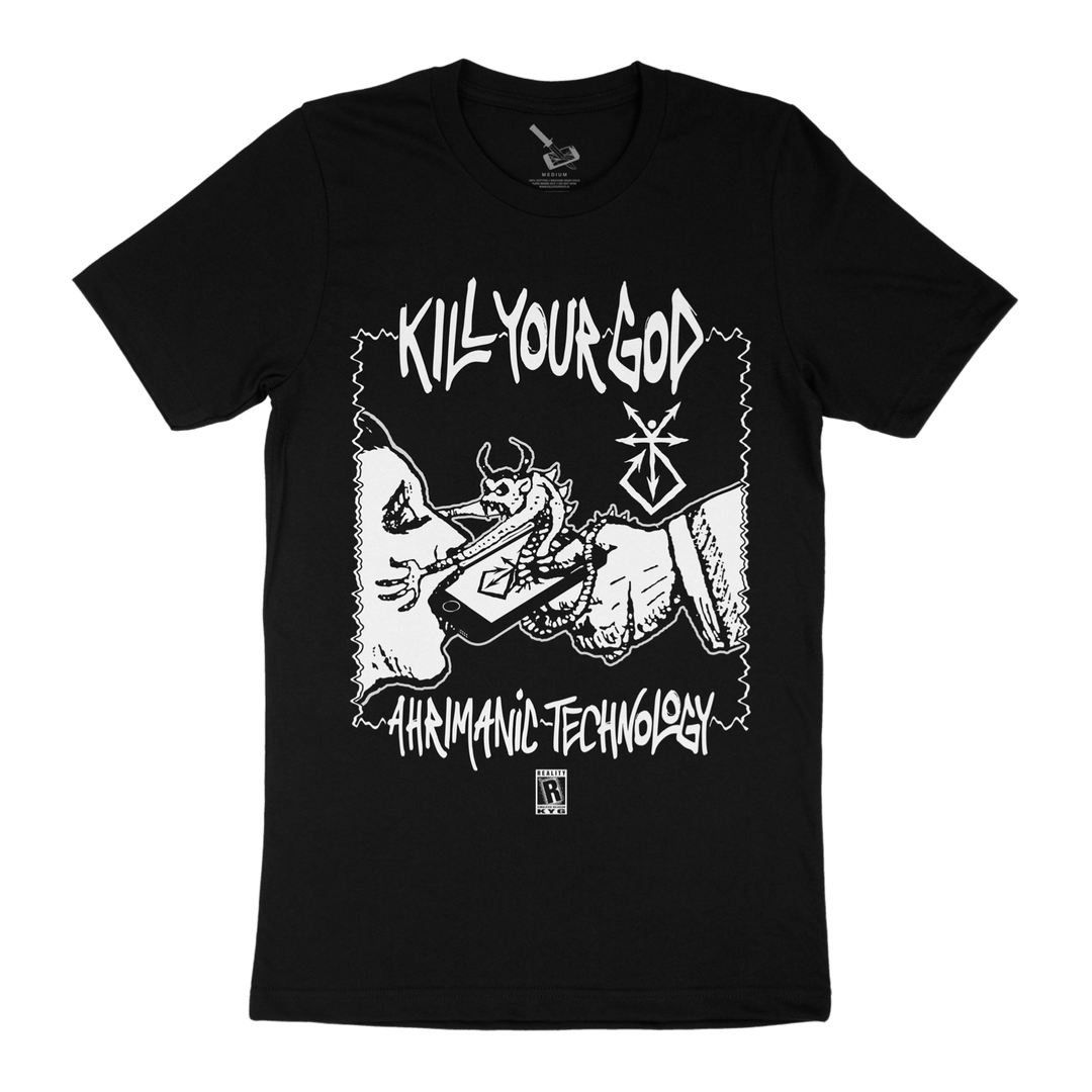 AHRIMANIC TECHNOLOGY II 2021 GLOW IN THE DARK T-SHIRT - Kill Your God