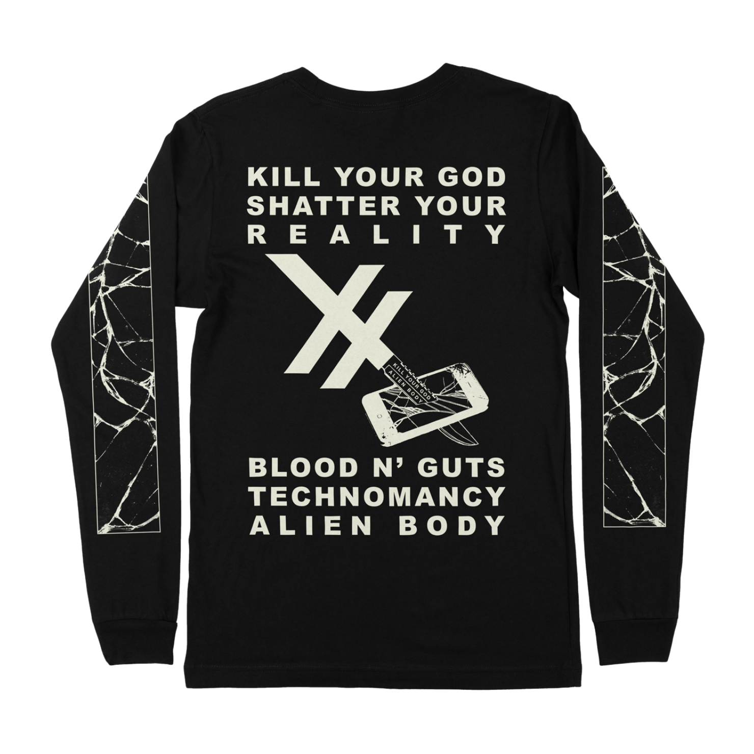 KILL YOUR GOD x ALIEN BODY: SHATTER YOUR REALITY GLOW IN THE DARK L/S SHIRT - Kill Your God