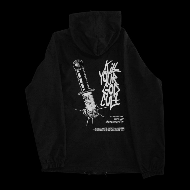 KILL YOUR GOD CULT EMBROIDERED HOODED WINDBREAKER - Kill Your God