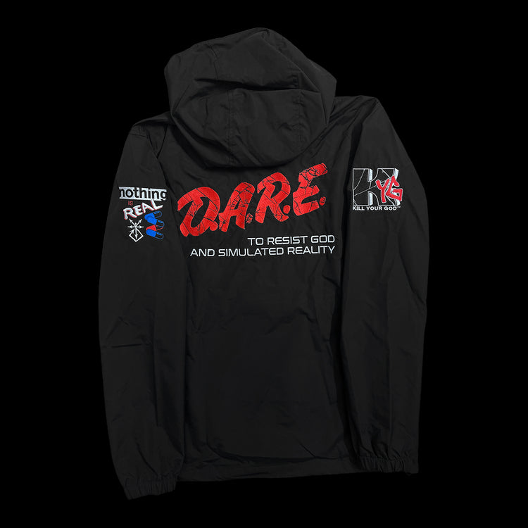 D.A.R.E. EMBROIDERED HOODED ANORAK WINDBREAKER - Kill Your God