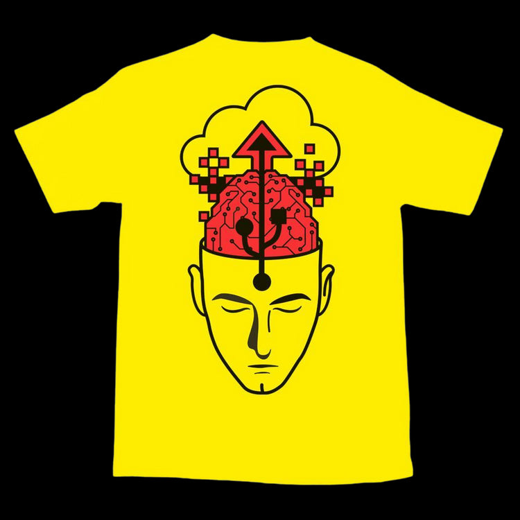 UPLOAD YOUR MIND 2045 T-SHIRT (YELLOW) - Kill Your God