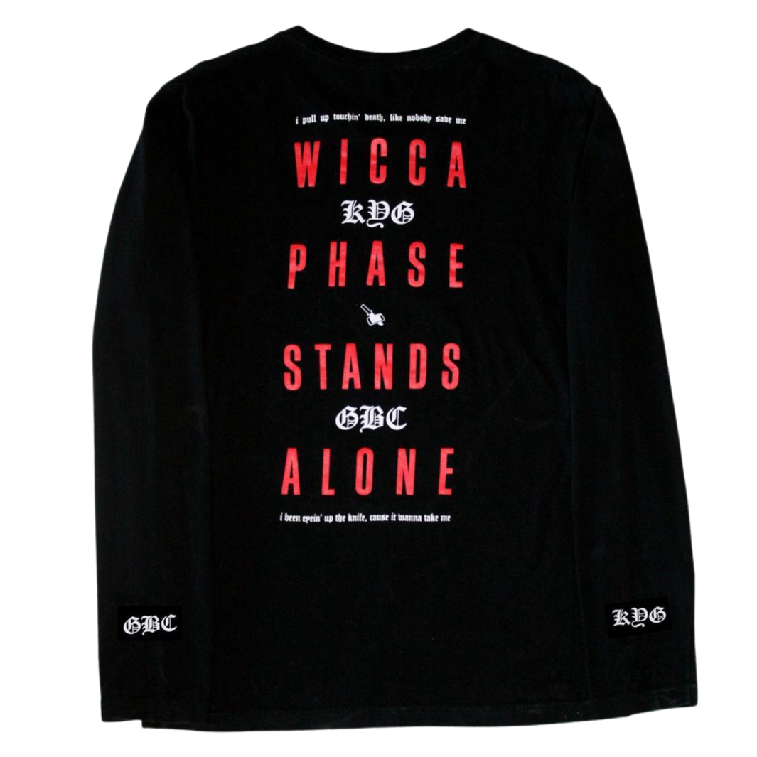 KILL YOUR GOD x WICCA PHASE SPRINGS ETERNAL: ALONE L/S SHIRT (BLACK) - Kill Your God